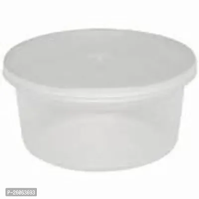 Transparent/White Container - 500ml (Pack of 25 Piece), Food Storage Microwave safe, Freezer safe Containers with transparent Lid for Kitchen, Restaurants, Delivery, Packaging Box-thumb4