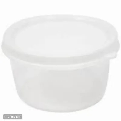 Transparent/White Container - 500ml (Pack of 25 Piece), Food Storage Microwave safe, Freezer safe Containers with transparent Lid for Kitchen, Restaurants, Delivery, Packaging Box-thumb5