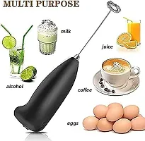 ELK Mini Coffee Milk Egg Beater Electric Foam Hand Blendr Mixer Classic Sleek Design Personal Coffee Maker  (Black)-thumb3