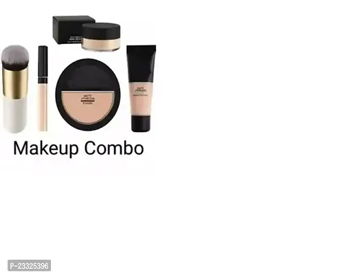 Makeup Combo Of Foundation Compact Makeup Concealer  Makeup Loose Powder Brush Makeup Ki-thumb0