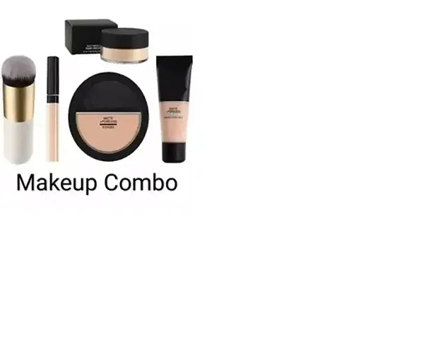 Makeup Combo Of Foundation Compact Makeup Concealer  Makeup Loose Powder Brush Makeup Ki