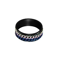 RARE ONE STUDIO Unique Double Chain Gift For Men's  Boy's I Size : 16, Multicolor I Stainless Steel Ring-thumb1
