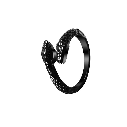 Attractive Double Snake Hand Ring For Men's Boy's I Size : Adjustable I Stainless Ring