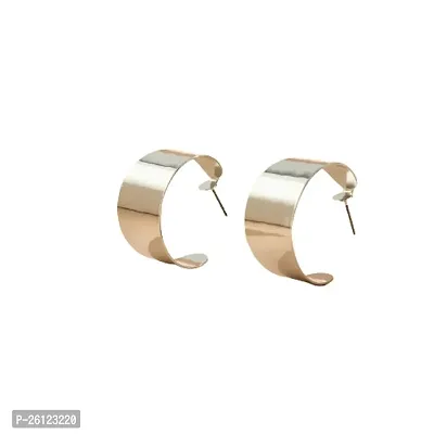 Trendy Silver Plated Earrings Western  Casual For Women's I Wear At Any Occasion I Alloy, Half Hoop Earring