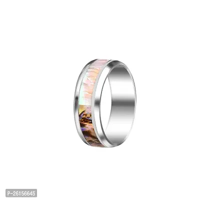 Special Occasion Gift For Mens  Boys I Size : 20, Multicolor I Everyday Wear I Stainless Steel Silver, Titanium Plated Ring-thumb0