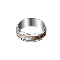Special Occasion Gift For Mens  Boys I Size : 20, Multicolor I Everyday Wear I Stainless Steel Silver, Titanium Plated Ring-thumb1
