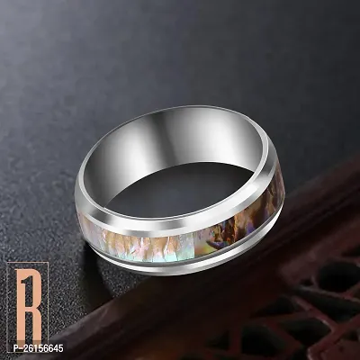Special Occasion Gift For Mens  Boys I Size : 20, Multicolor I Everyday Wear I Stainless Steel Silver, Titanium Plated Ring-thumb3