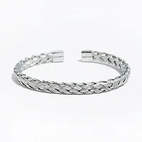 Rare One Studio Attractive Silver Plated Bracelet For Men's  Boys I Everyday Wear I Adjustable-thumb1