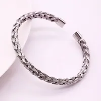 Rare One Studio Attractive Silver Plated Bracelet For Men's  Boys I Everyday Wear I Adjustable-thumb2