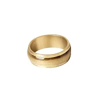 Attractive Shiny Finish Comfort Fit Ring | Wear At Any Occasion | Size : 15 Stainless Steel Gold Plated Ring-thumb1