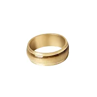 Attractive Shiny Finish Comfort Fit Ring | Wear At Any Occasion | Size : 16 Stainless Steel Gold Plated Ring-thumb1