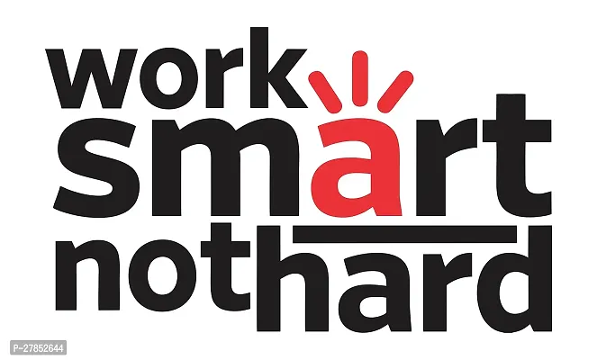 Work Smart Not Hard Decorative Pvc Vinyl Wall Sticker-thumb0