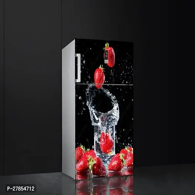 Strawberry Fruit Splash In Under Water Fridge Sticker