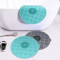 KENDRICK Silicone Bath Massage Back Cushion Mat, Shower Foot Cleaner Scrubber Foot Brush Massager Pad Non Slip Suction Cup Exfoliating Dead Skin Foot Mat for Shower-thumb2