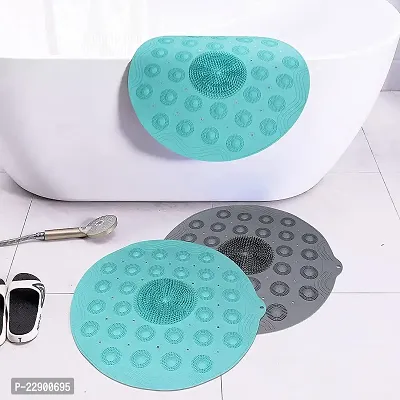 KENDRICK Silicone Bath Massage Back Cushion Mat, Shower Foot Cleaner Scrubber Foot Brush Massager Pad Non Slip Suction Cup Exfoliating Dead Skin Foot Mat for Shower-thumb3