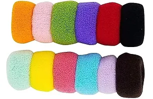 Thick Hair Rubber Bands | Bun Ponytail Holders | Multi-Color Extra Soft for Girls and Women Hair Scrunchy Rubber Band for Girls  Women-thumb2