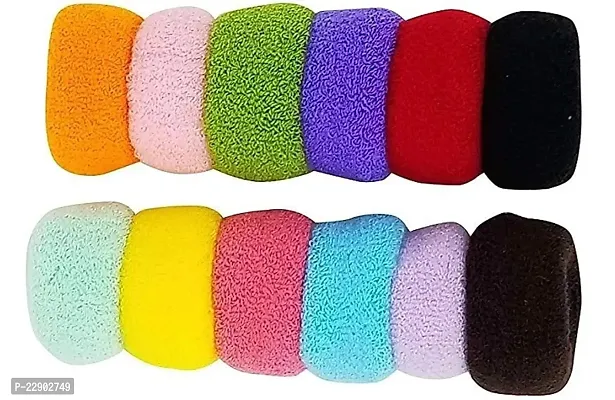 Thick Hair Rubber Bands | Bun Ponytail Holders | Multi-Color Extra Soft for Girls and Women Hair Scrunchy Rubber Band for Girls  Women-thumb3