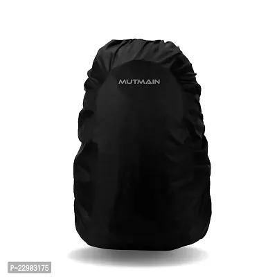 MUTMAIN 100% Waterproof 40-60L Rain Cover For Backpack Bags Rubberized Material,Dust Proof,Rainproof Dustproof Protector Raincover Elastic Adjustable Specially For Trekking Black(Bp-45Lto60L)(Black)