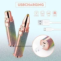 KENDRICK Portable eyebrow trimmer for women, epilator for women, facial hair remover for women,Face, Lips, Nose Hair Removal Electric Trimmer with Light (with usb cable)-thumb4