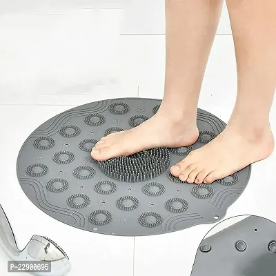 KENDRICK Silicone Bath Massage Back Cushion Mat, Shower Foot Cleaner Scrubber Foot Brush Massager Pad Non Slip Suction Cup Exfoliating Dead Skin Foot Mat for Shower-thumb5