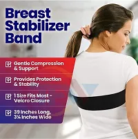 TFW Women Sports Bra Belt Surgical Breast Implant Stabilizer and Compression Band, Breast Support Band, Chest Belt, Adjustable Extra Sport Bra Strap, One Size Fits All (Black)-thumb4