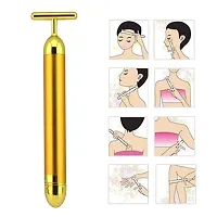 KENDRICK 1 Pc 24K Gold Energy Beauty Bar Electric Facial Massage Roller Waterproof Face Skin Care Antiwrinkle Battery Powered Massager For Forehead Cheek Neck-thumb2