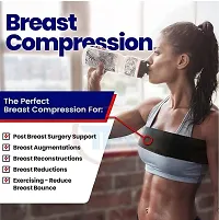 TFW Women Sports Bra Belt Surgical Breast Implant Stabilizer and Compression Band, Breast Support Band, Chest Belt, Adjustable Extra Sport Bra Strap, One Size Fits All (Black)-thumb2