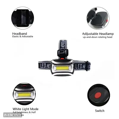 UDee COB LED Headlamp Headlight Head Lamp Light Torch Flashlight Portable 4 Modes-thumb3