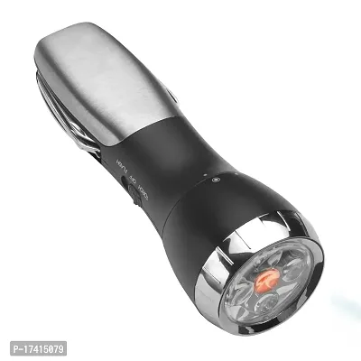 UDee Plastic 5 LED Bright Flashlight Torch Light with Multi Tool