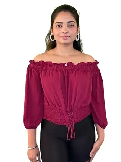 Elegant Blend Solid Top For Women