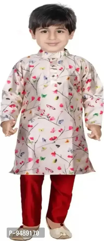 Multicolor Casual Kurta Pyjama Set For Boys