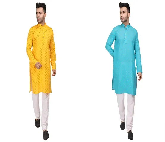 Hot Selling Cotton Blend Kurta Sets For Men 