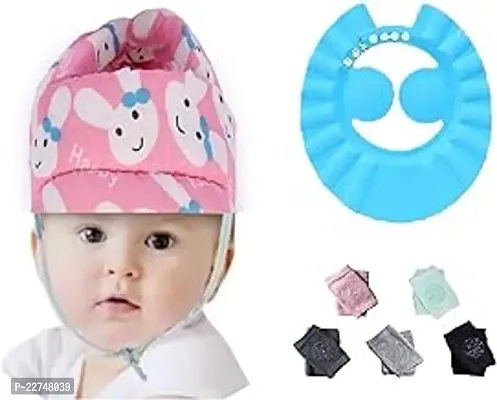 Humpy Kids Baby Head Protector for 1 Year Baby, Learn to Walk Crawling  Baby Knee Pads for Crawling+ Baby Bath Cap Combo Pack