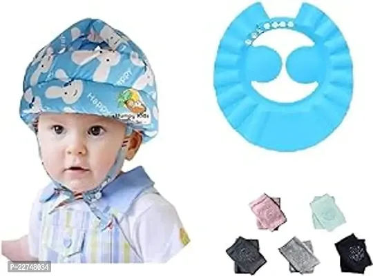 Humpy Kids Baby Head Protector for 1 Year Baby, Learn to Walk Crawling  Baby Knee Pads for Crawling+ Baby Bath Cap Combo Pack-thumb0