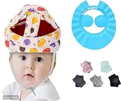 Humpy Kids Baby Head Protector for 1 Year Baby, Learn to Walk Crawling  Baby Knee Pads for Crawling+ Baby Bath Cap Combo Pack