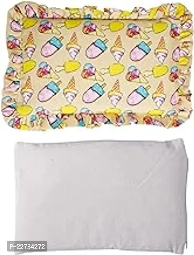 Humpy Kids Rai Mustard Seeds Pillow for Newborn Baby-Round Head Shaping Baby Pillow, Neck Support Pillow Gifting 0-12 Months for Infant Microfiber Toddler (Multicolour)