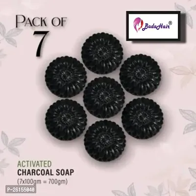Charcoal Soap For Women Skin Whitening Acne Blackheads Anti Wrinkle Pimple Skin Care Soap Pack Of 7-thumb0