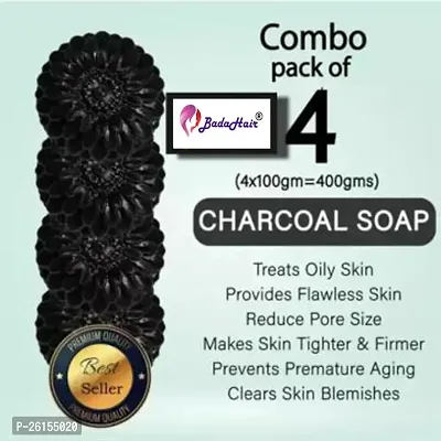 Charcoal Soap For Women Skin Whitening Acne Blackheads Anti Wrinkle Pimple Skin Care Soap Pack Of 3-thumb0