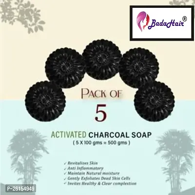 Charcoal Skin Whitening Soap Deep Cleansing Anti Pollution Tan Removal Combo Pack Of 5