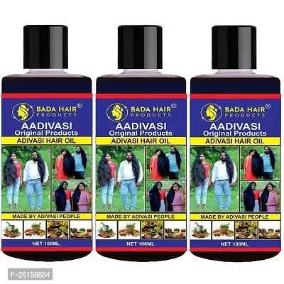 Adivasi Neelambari All Type Of Hair Problem Herbal Growth Hair Oil Dandruff Control - Hair Loss Control - Long Hair - Hair Regrowth Hair Oil With Goodness Of And Loki Oil Hair 100 Ml Pack Of 3