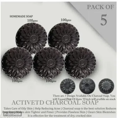 Charcoal Soap For Skin Whitening Pimple Skin Anti Wrinkle Treat Oily Skin Pack Of 5