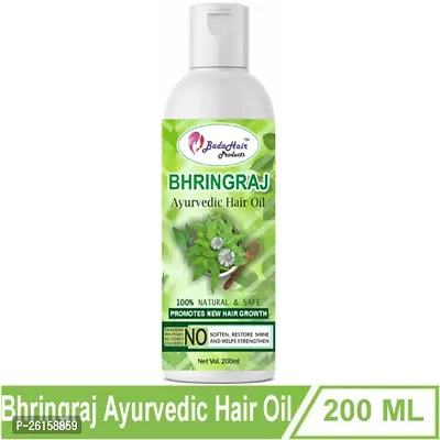 Badahair Products Natural Ayurvedic Formula Organics Bhringraj And Amla For Intense Hair Treatment Hair Oil Reduces Hair Fall And Grows New Hair, Free From Parabens, 200Ml-thumb0
