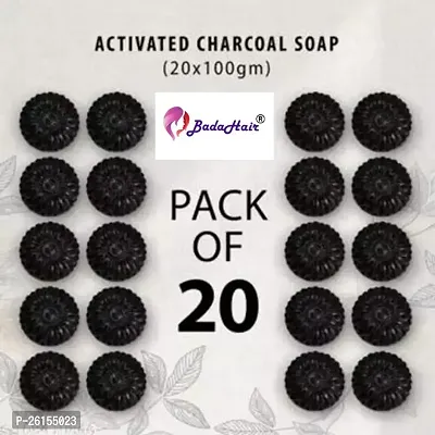 Charcoal Soap For Women Skin Whitening Acne Blackheads Anti Wrinkle Pimple Skin Care Soap Pack Of 20-thumb0