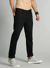 Stylish Black Denim Mid-Rise Jeans For Men-thumb2