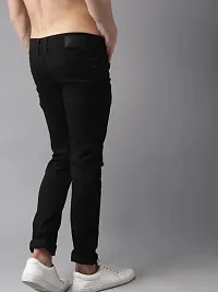 Reliable Black Cotton Blend Mid-Rise Jeans For Men-thumb1