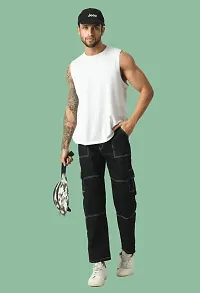 Elegant Black Denim Solid Jeans For Men And Boys-thumb2