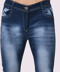 Stylish Blue Solid Mid-Rise Jeans For Men-thumb2