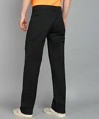 Stylish Black Denim Solid Mid-Rise Jeans For Men-thumb1