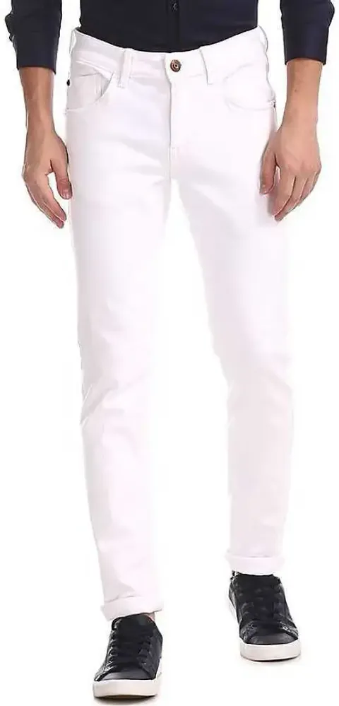 Stylish Blend Mid-Rise Jeans For Men