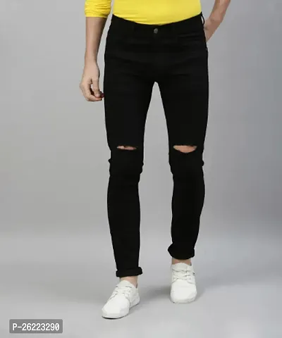 Stylish Denim Mid-Rise Jeans For Men-thumb0